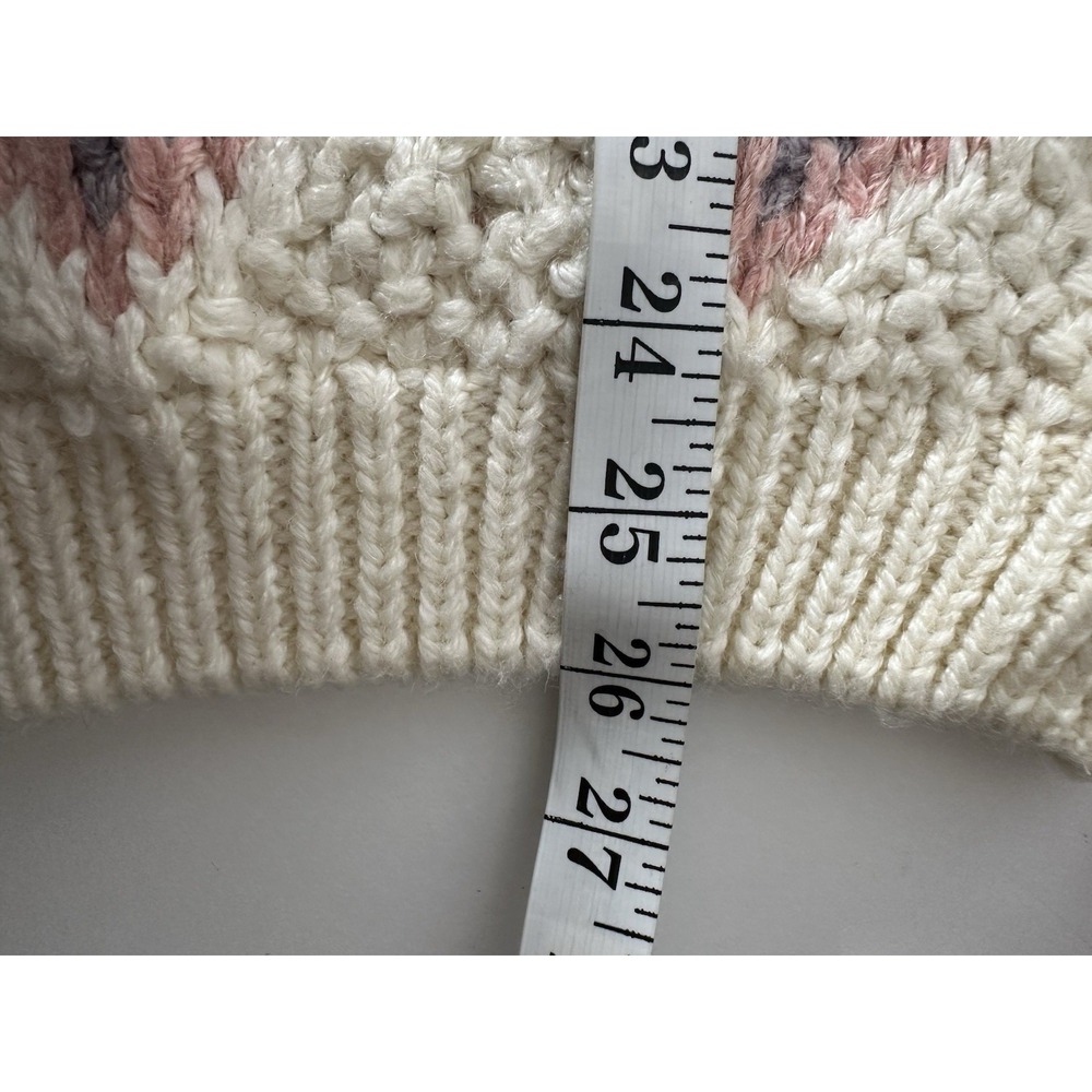 Easton Park Sweater Womens Large Embroidered Flowers Chunky Knit Cottagecore - Picture 5 of 7